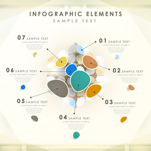 平面样式抽象信息图表