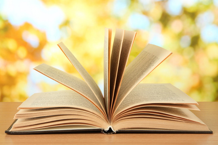 已打开的书图片