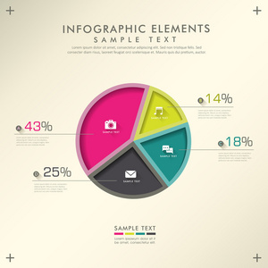 抽象饼图图表