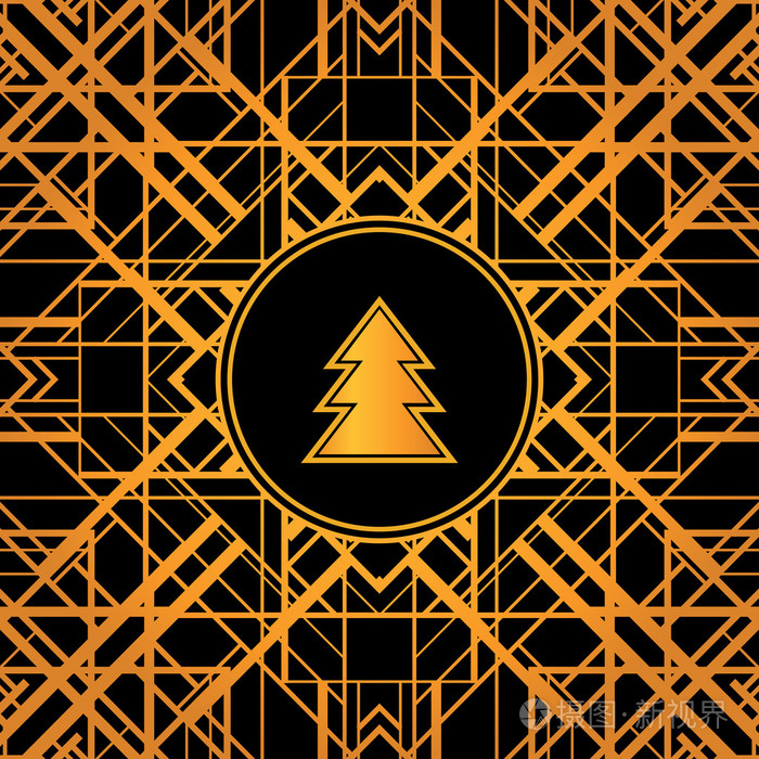 artdeco 风格矢量几何图案