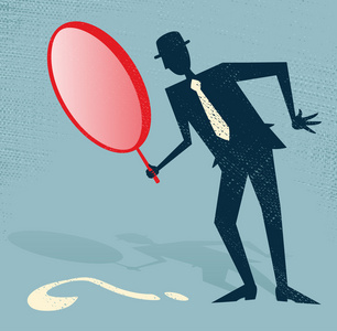 抽象的商人发现线索照片