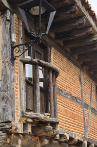 Wooden balcony. Calataazor. Spain.