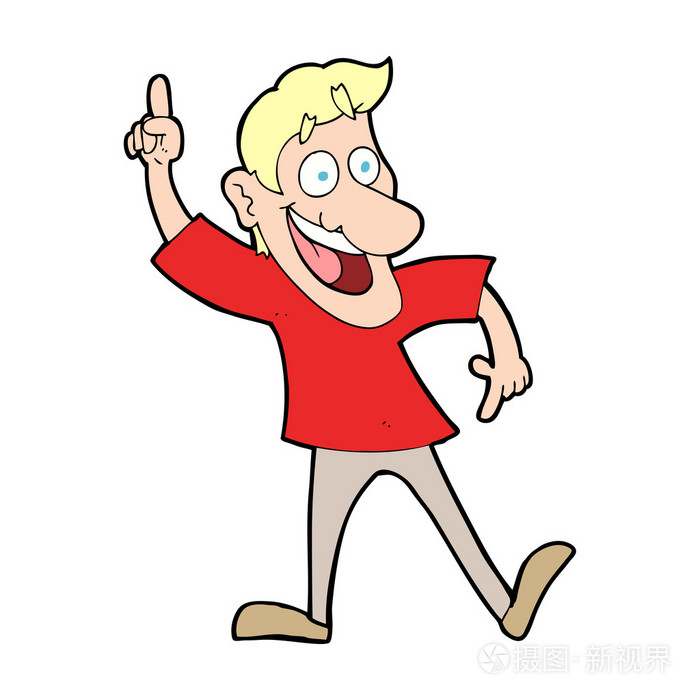好主意的卡通人插画-正版商用图片1ebs6p-摄图新视界