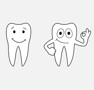 卡通的牙齿