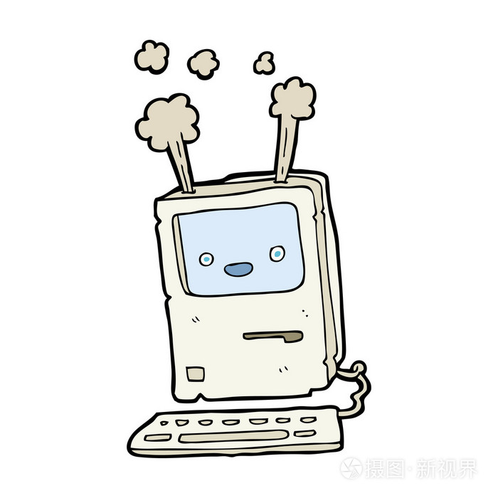 卡通旧计算机