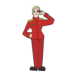 卡通漫画军事身穿制服的人图片