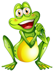 性格开朗的绿色青蛙