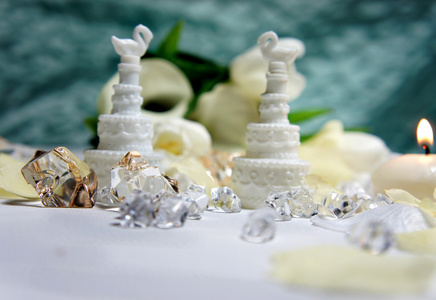 美丽的花束和其他婚礼装饰