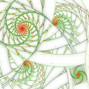 轻 软的分形螺旋状排列，为平面创意设计数码艺术作品