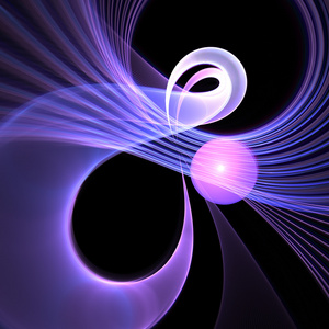 紫色的分形漩涡，数码艺术作品的平面创意设计
