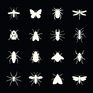 昆虫矢量图标集