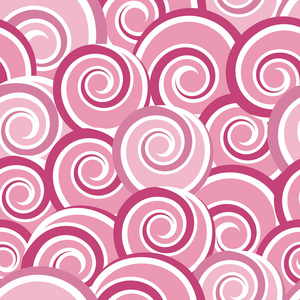 粉色抽象无缝模式与漩涡