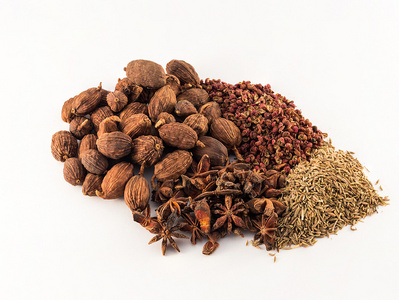 小茴香调料中国的调料,在白色的背景照片