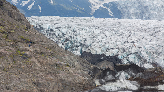 在冰岛 svinafellsjokull