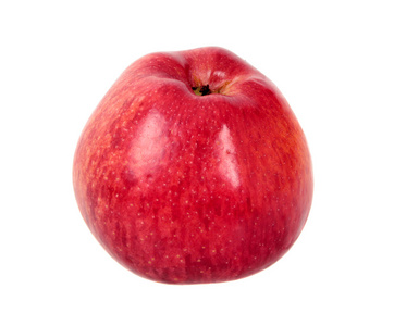 红苹果被隔绝在白色背景