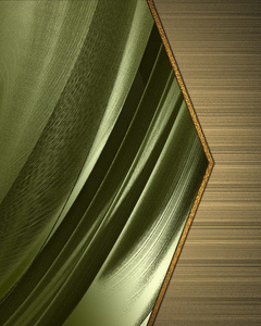 抽象的绿色背景，与黄金铭牌
