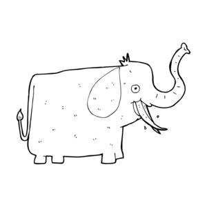 卡通动物大象快乐