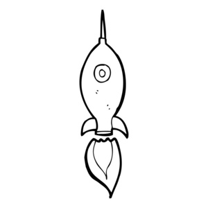 卡通太空火箭