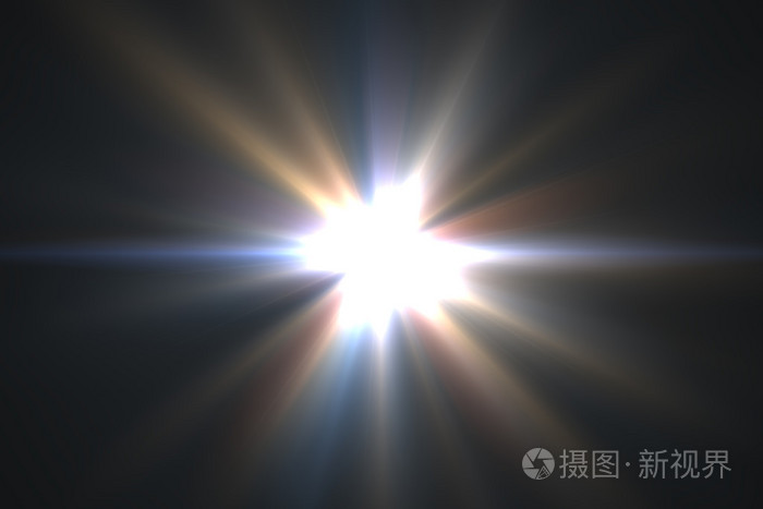 星星,太阳与镜头眩光.射线背景