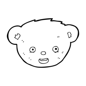 卡通玩具熊的脸