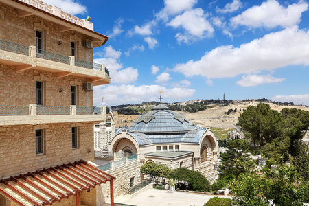 耶路撒冷的橄榄山上的视图