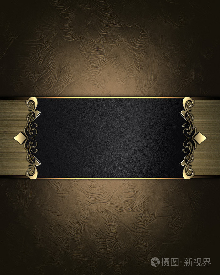 与黑色的名字板的上边缘的图案抽象棕色背景