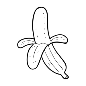 卡通剥了皮的香蕉
