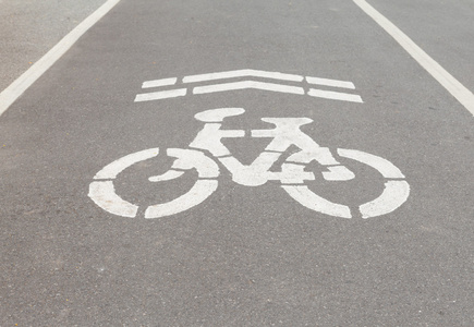 自行车道路标志和箭头