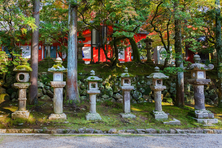 春日寺在奈良，日本