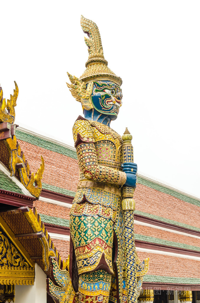 翡翠寺的巨型雕像曼谷泰国