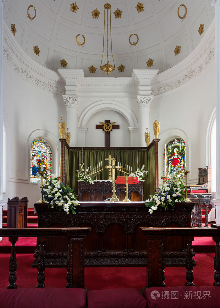 在班加罗尔的圣马克大教堂的祭坛地区