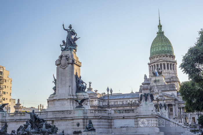 在阿根廷布宜诺斯艾利斯的国会广场