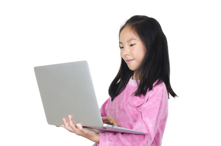 十几岁的女孩与数字平板电脑