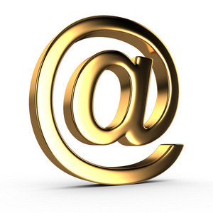 黄金电子邮件符号