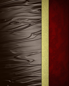 元素的模板。抽象的棕色背景，与红色的一面旗帜