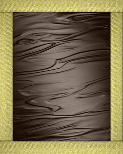 元素的模板。抽象的棕色背景与金镜框