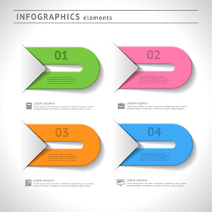 图表元素。设计模板。多彩的图形或网站布局