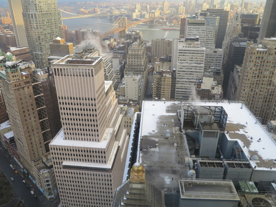 纽约城建筑与一些小雪