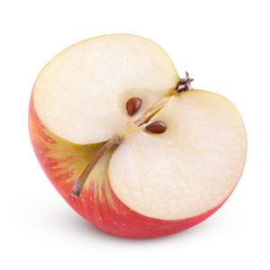 红苹果的一半照片