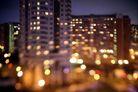 抽象灯 闪光灯圈 夜晚的城市