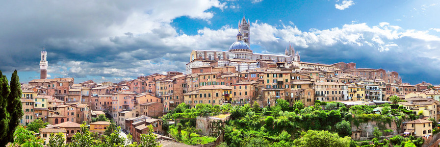 意大利锡耶纳历史性城市美丽的看法