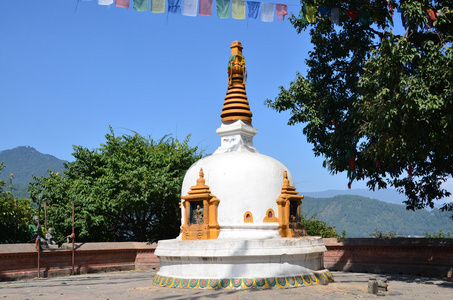 尼泊尔，加德满都，猴庙寺复杂 猴子山，小佛塔之一