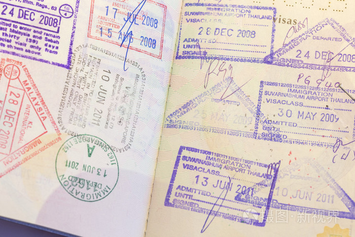 护照上的印章