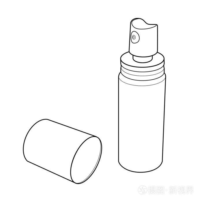 口腔喷雾瓶行向量插画-正版商用图片1efaoh-摄图新视界