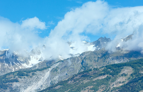 夏季山区景观阿尔卑斯山瑞士