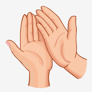 双手接东西矢量女性双手小心地拿东西孤立主人家照片