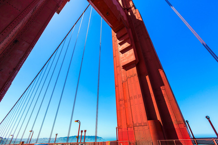 在加利福尼亚州旧金山的金门大桥详细信息