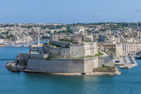 堡圣安杰洛的 vittoriosa birgu，马耳他，从看到