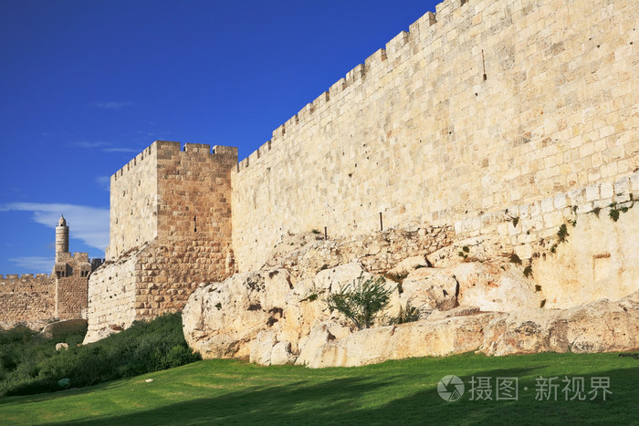 永恒的耶路撒冷的古代城墙