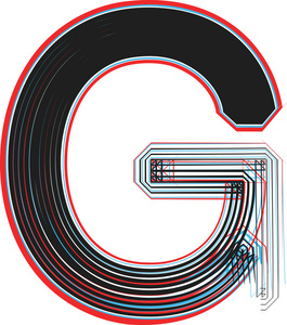 字体的插图字母 g